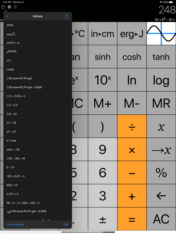 GraphCalcPro2Go iPad screenshot 2 - Utilities app