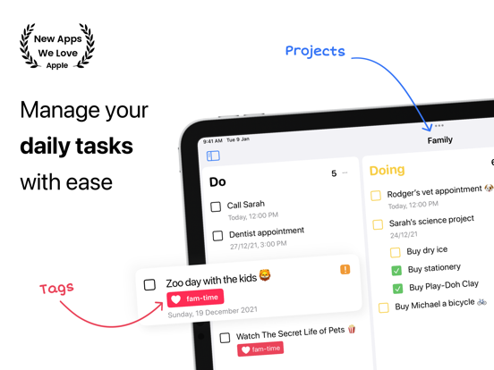 Tasks: Todo Lists & Kanban iPad app afbeelding 1