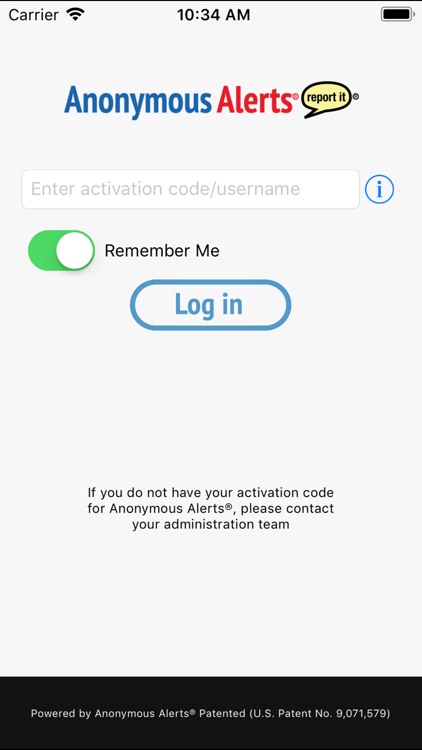 Anonymous Alerts Reporting App