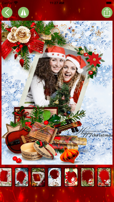 Christmas photo frame vertical Screenshot