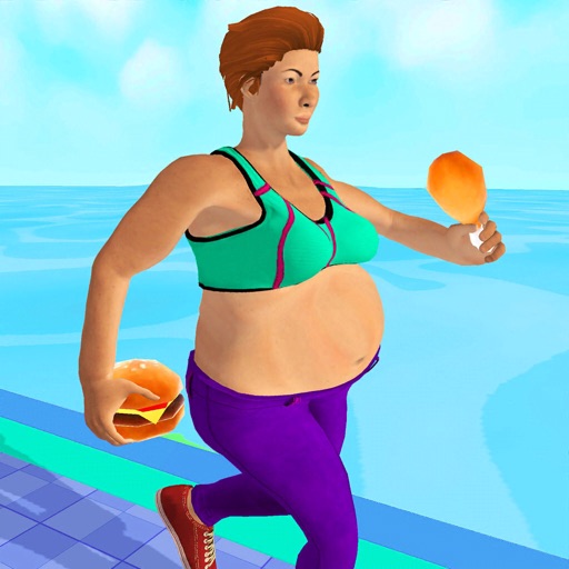 Run & Get Fat or Flex Six Pack Icon