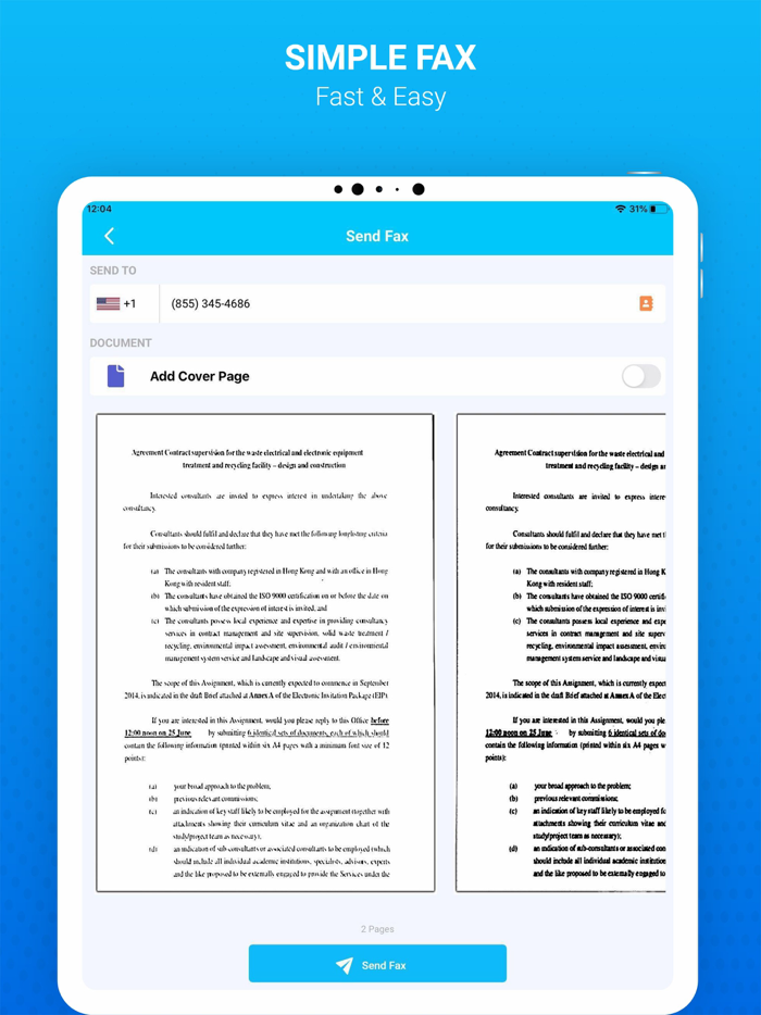 Fax From IPhone Send andReceive