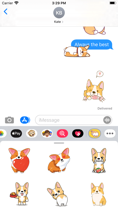 Rainbow Corgi Stickers Screenshot