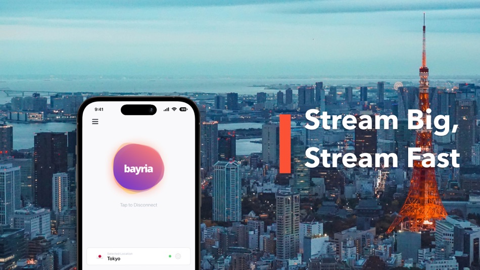 #3. Bayria: Fastest Streaming VPN (iOS) بواسطة: Bayria.com, LLC