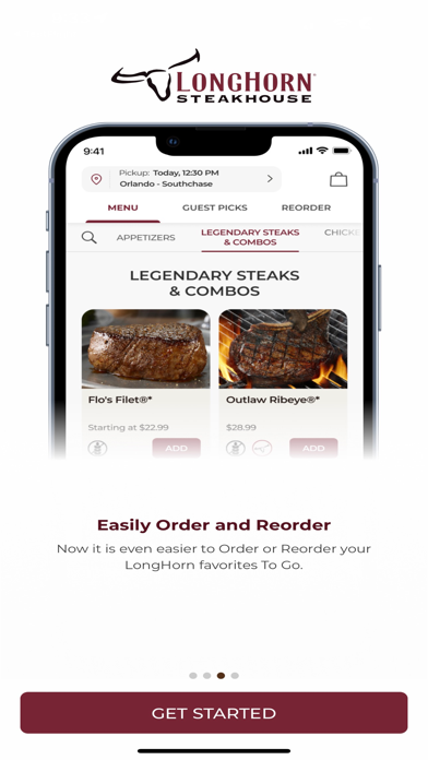 LongHorn Steakhouse® Screenshot