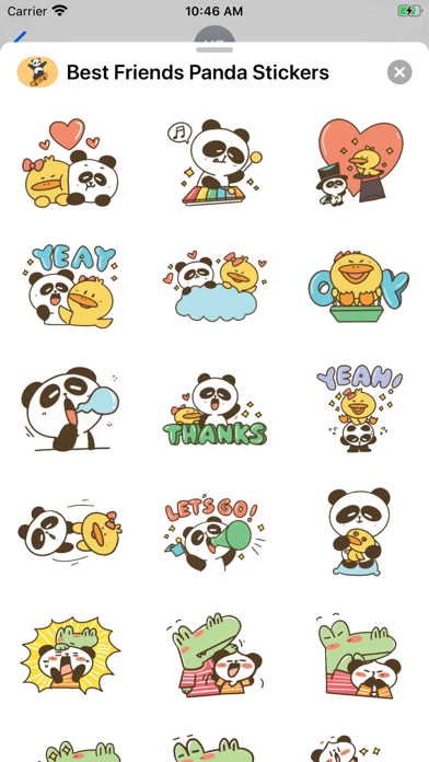 Screenshot #2 pour Best Friends Panda Stickers