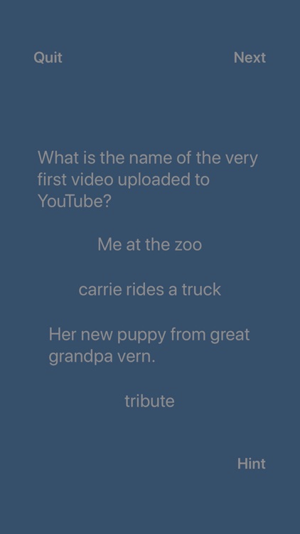 Trivia Game - The Real Quiz