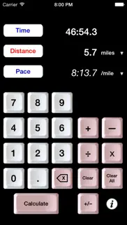 athlete's calculator iphone screenshot 1