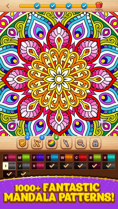 Cross Stitch Coloring Mandalaのおすすめ画像1