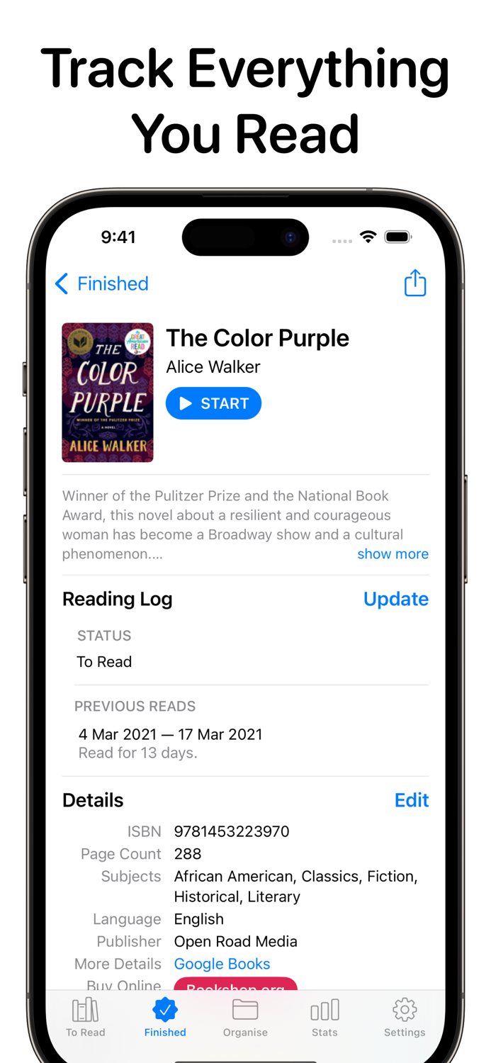 Reading List Book Tracker