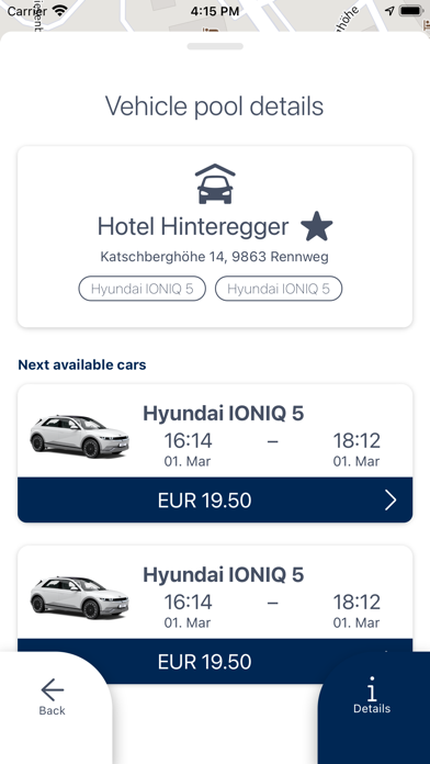 Hyundai Carsharing Screenshot