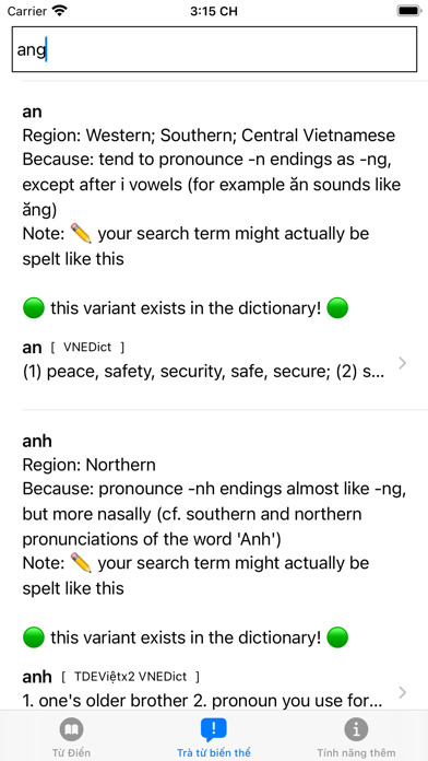 Caukie Vietnamese dictionary Screenshot