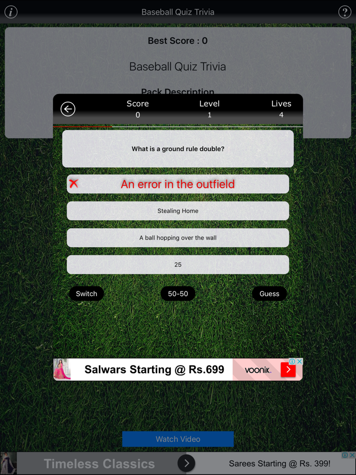 BaseBall Quiz Trivia