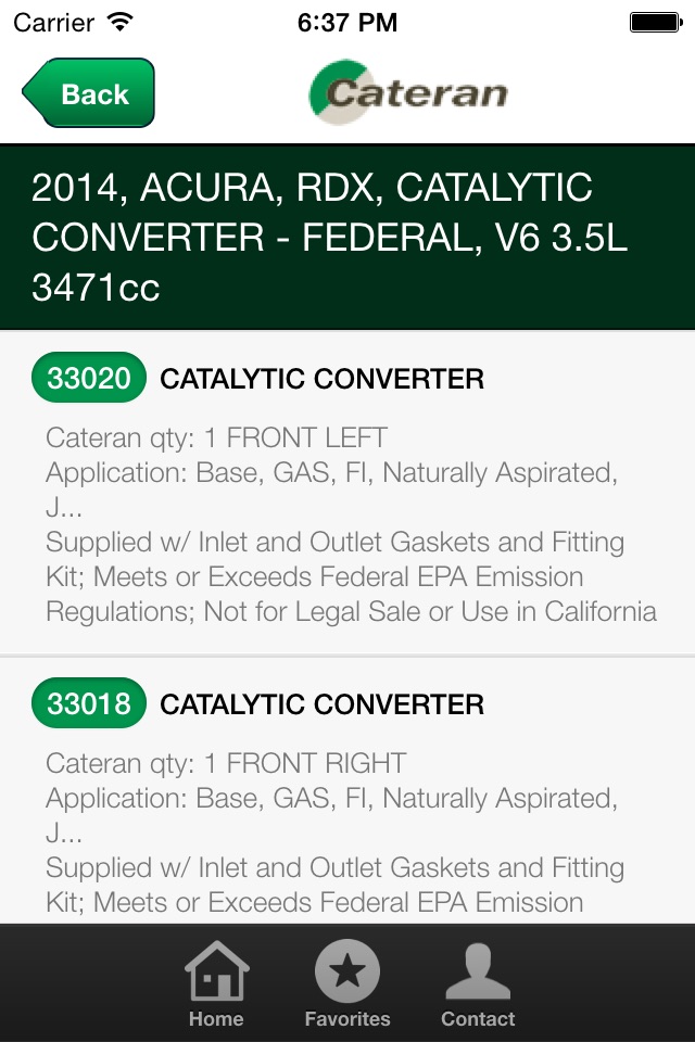 Cateran Catalytic Converters screenshot 2