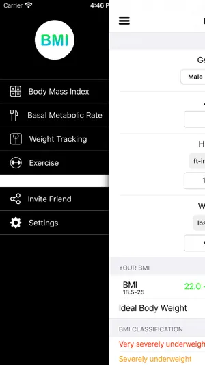 BMI - BMR Calculator screenshot 2