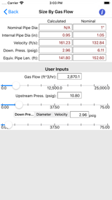 HVAC Pipe Sizer - Gas Plus screenshot