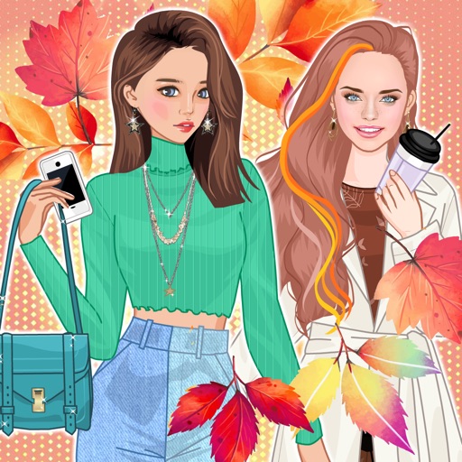 Autumn fashion dress up game Icon