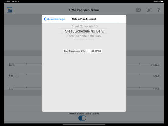 Screenshot #5 pour HVAC Pipe Sizer - Steam