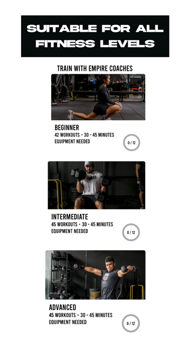 Empire Fit App Screenshot