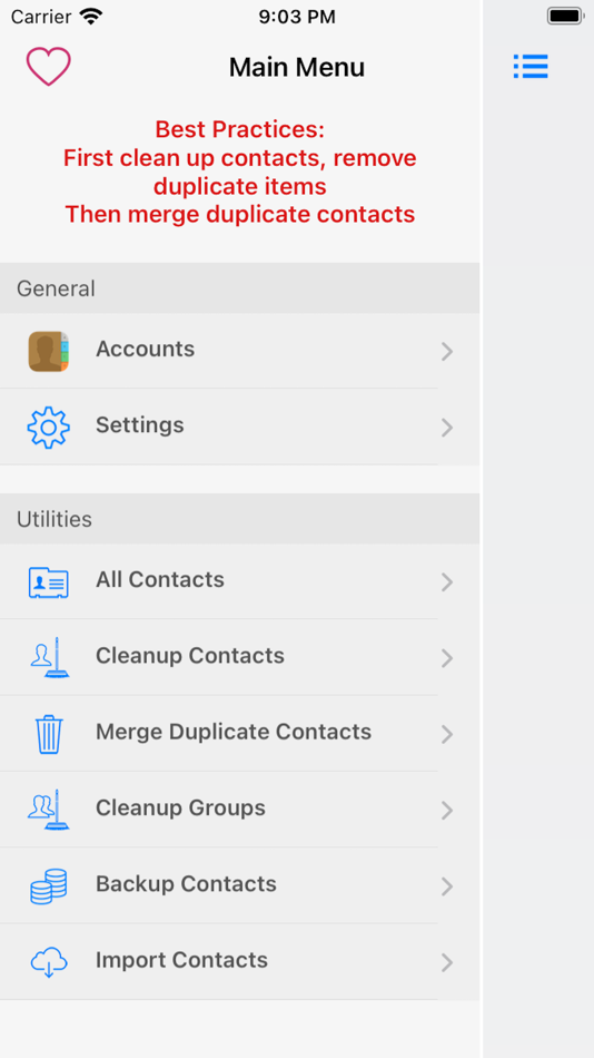 Clean,Merge Duplicate Contacts - 9.7 - (iOS)