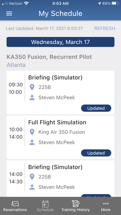 FlightSafety International Screenshot