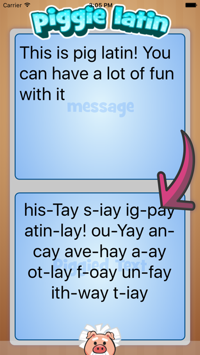 Screenshot #3 pour Piggie Latin