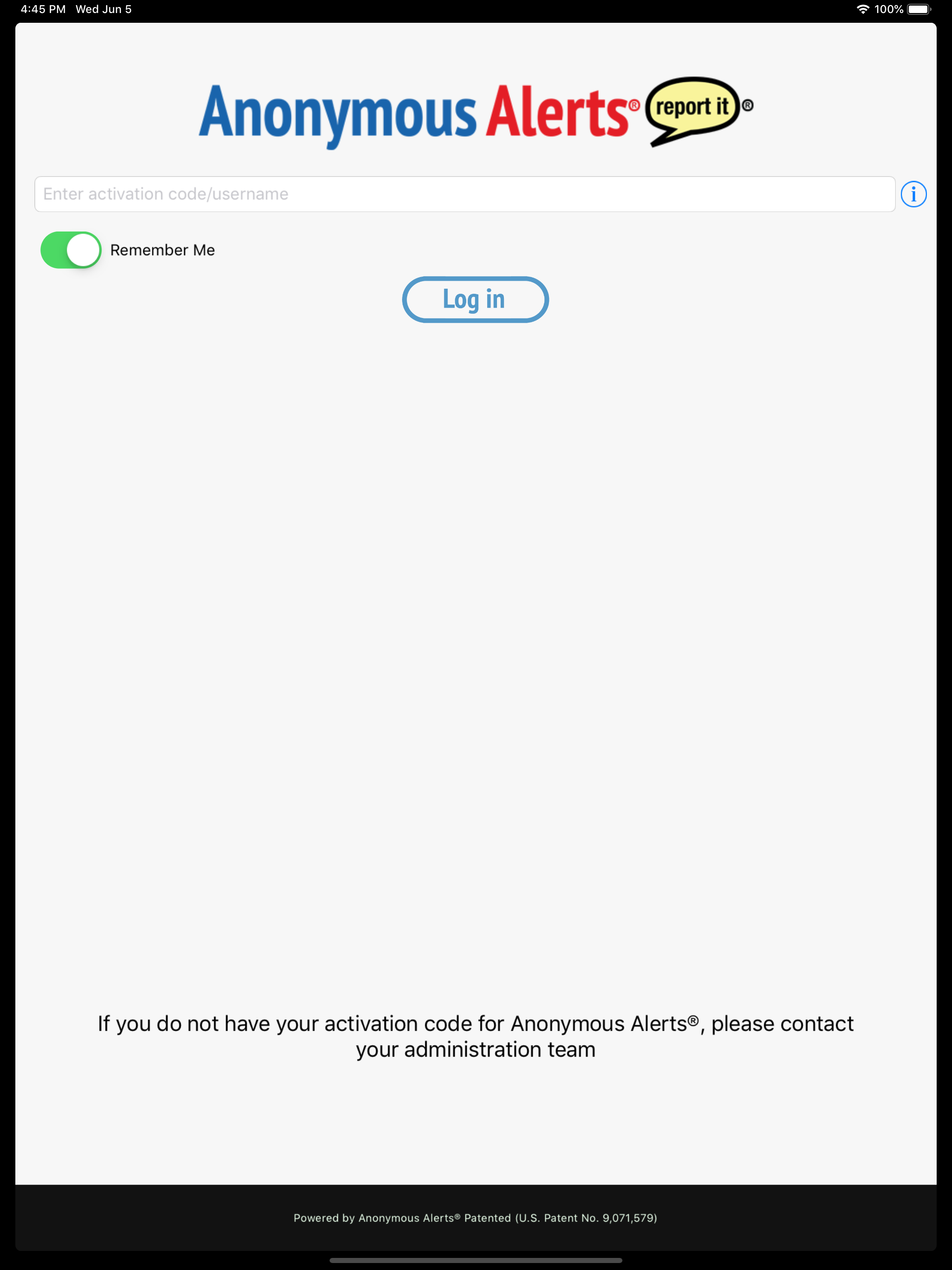 Anonymous Alerts Reporting App