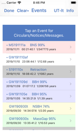 Gravitational Wave Events screenshot