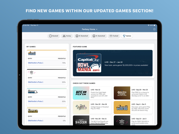 ESPN Fantasy Sports and More