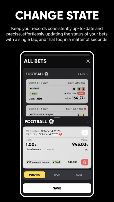 Betty - Sports Bet Tracker Screenshot