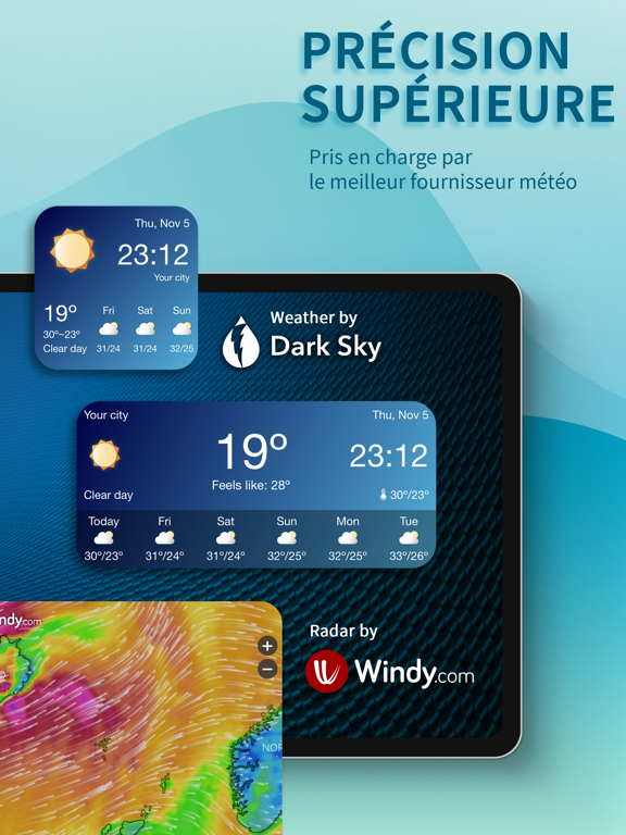 Screenshot #6 pour Widget météo et horloge Fuji