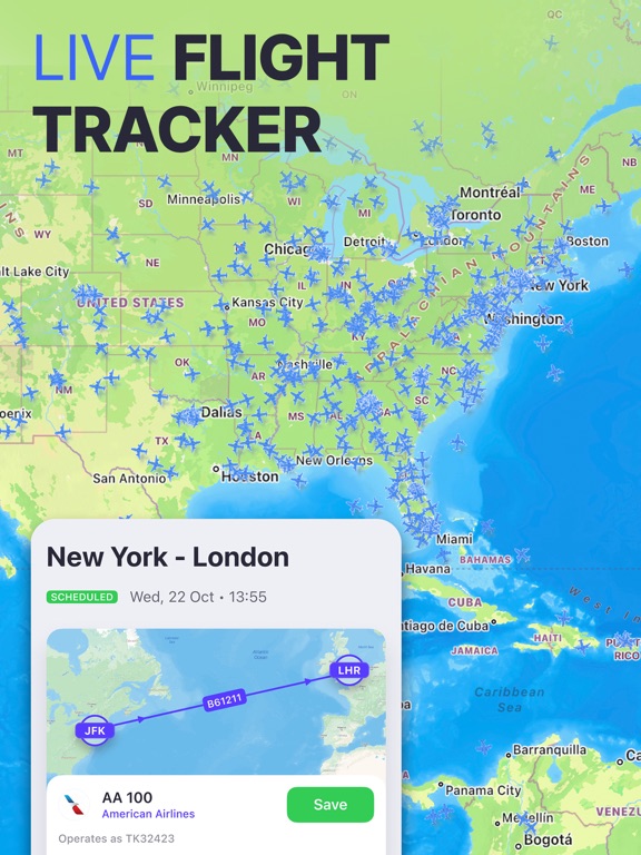 Screenshot #1 for Planes Live - Flight Tracker