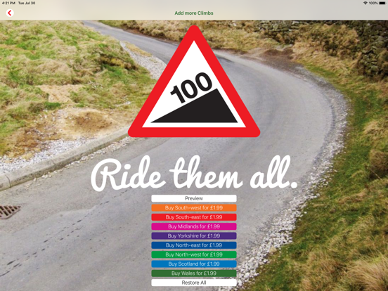 Screenshot #6 pour 100 Greatest Cycling Climbs