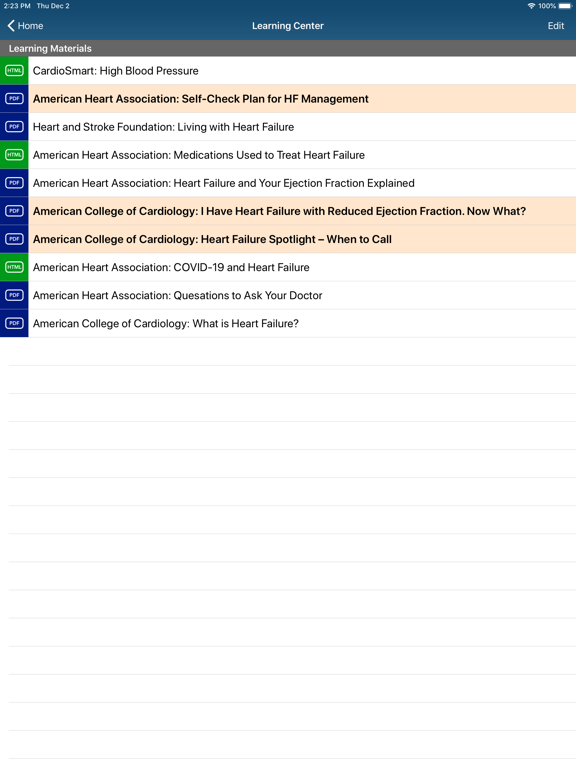 Heart Failure Manager iPad screenshot 6 - Medical app