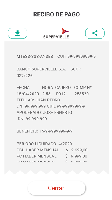 Supervielle Jubilados Screenshot