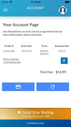 Rent One Customer Portal screenshot 2