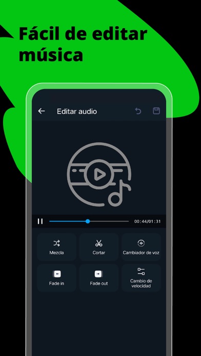 Editor de Audio, Cortar Música