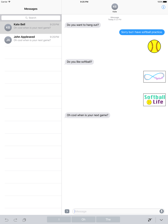 Screenshot #4 pour Softball Stickers