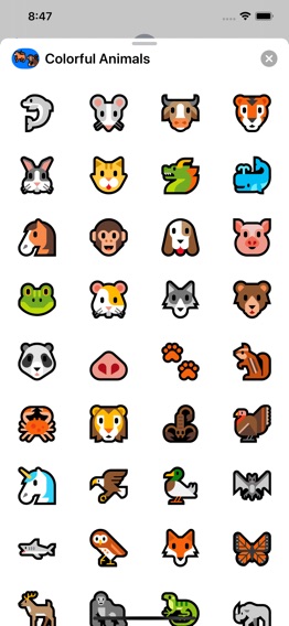 Colorful Animal Stickersのおすすめ画像2