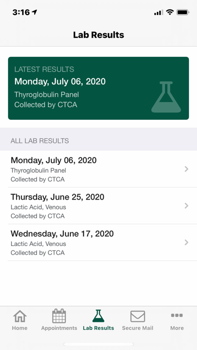 myCTCA Screenshot