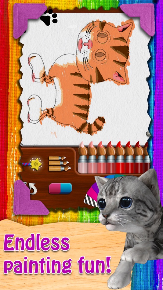 #4. Paint My Cat! Kids Painting (iOS) By: Nanu Interactive Inc.