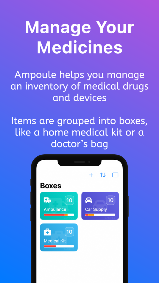 Ampoule 2 - Medical Inventory - 1.3.3 - (iOS)