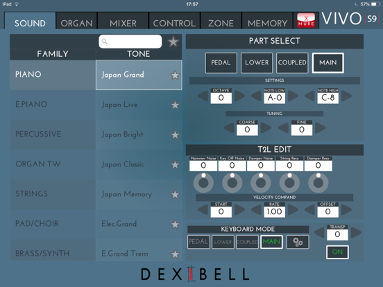 Screenshot #4 pour Dexibell VIVO Editor