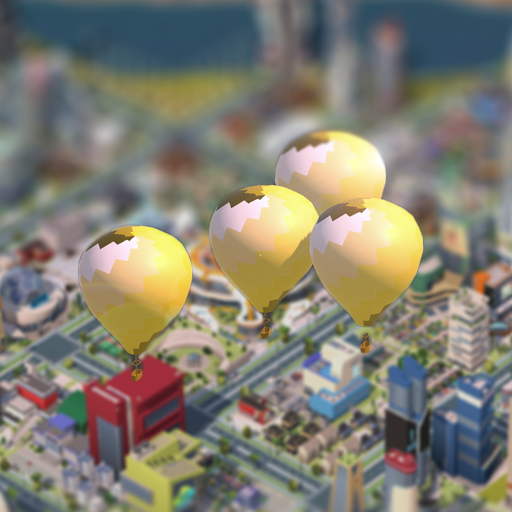 Yellow and Green Hot Air Balloons