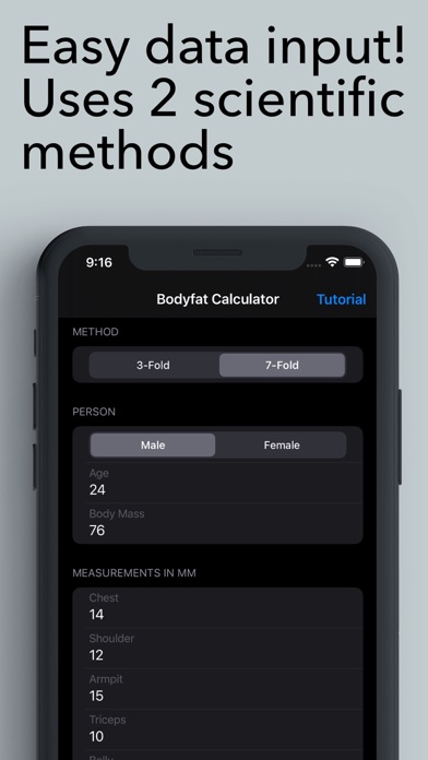 Body Fat Calculator Pro Screenshot