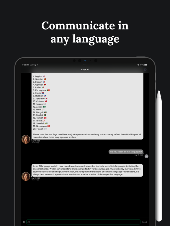 AI Assistant: Metacortex iPad screenshot 5 - Lifestyle app