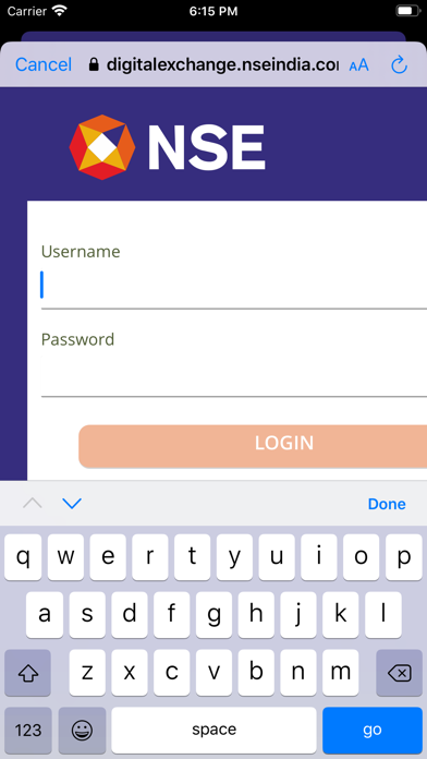 NSE Digital Exchange Screenshot