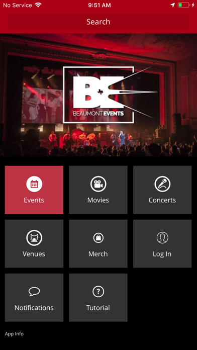 Beaumont Events Screenshot