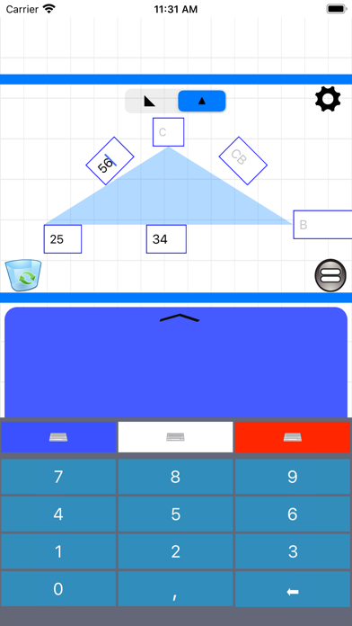 Triangle & Angle calculator Screenshot