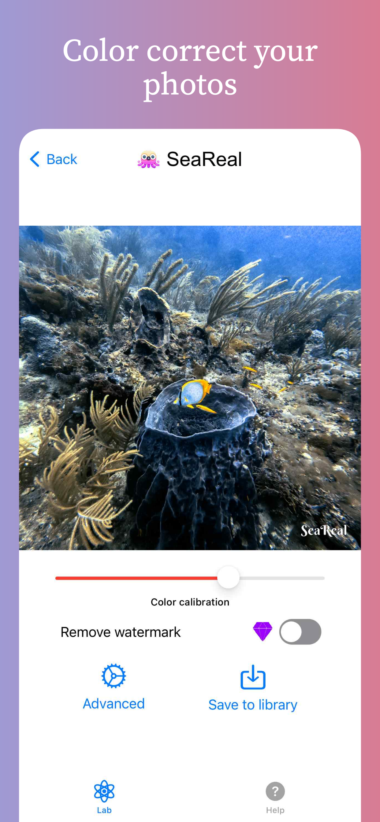 SeaReal: Dive Photo Editor
